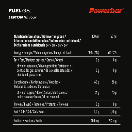 PB PowerGel BLACK FUEL 30 12X50 ml LEMON -zdjęcie numer 2