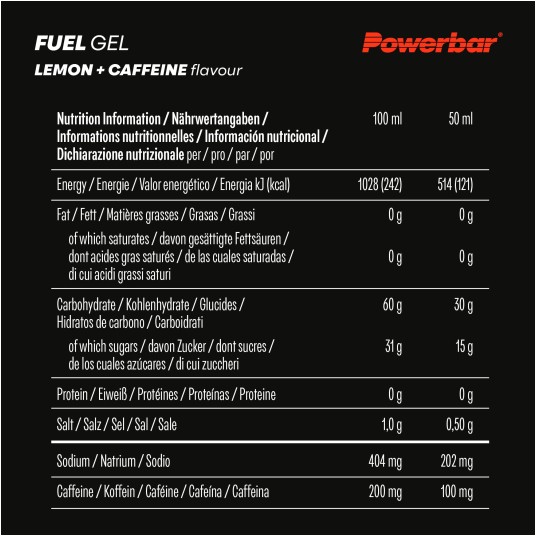PB PowerGel BLACK FUEL 30 12X50 ml LEMON + C -zdjęcie numer 2