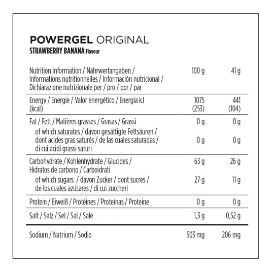 PB PowerGel ORIGINAL 24X41g Strawberry-BANANA -zdjęcie numer 3