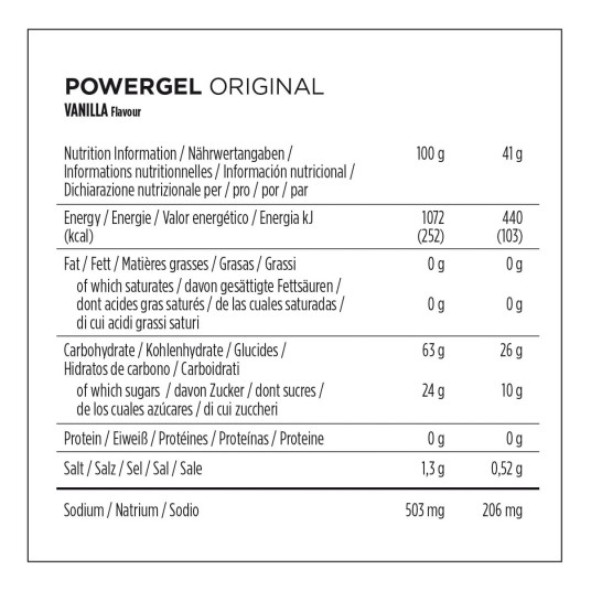PB PowerGel ORIGINAL 24X41g Vanilla -zdjęcie numer 3