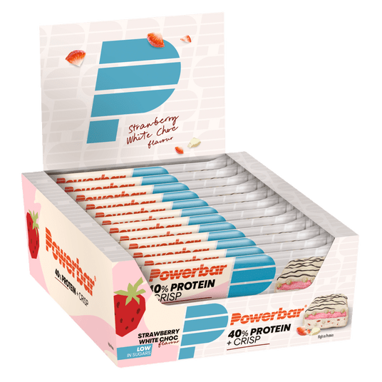 PB Protein+ 40% CRISP 12X40g Strawberry WHITE CH -zdjęcie numer 1