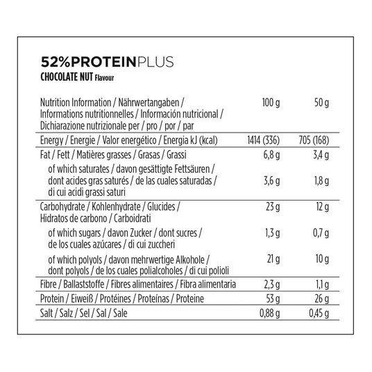 PB Protein+ 52% 20X50g CHOCLATE NUTS -zdjęcie numer 2