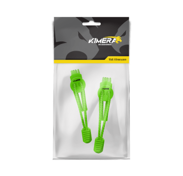 Lock Shoelaces NEON GREEN/BLACK