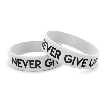 Opaska silikonowa 09 NEVER GIVE UP