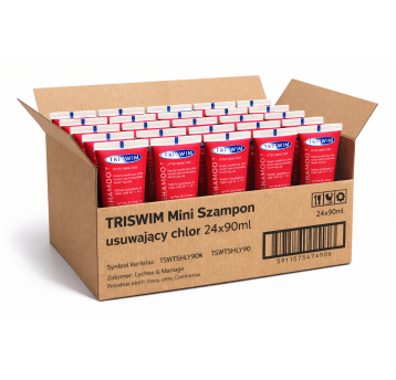 TRISWIM Mini Szampon usuwający chlor 24x90ml